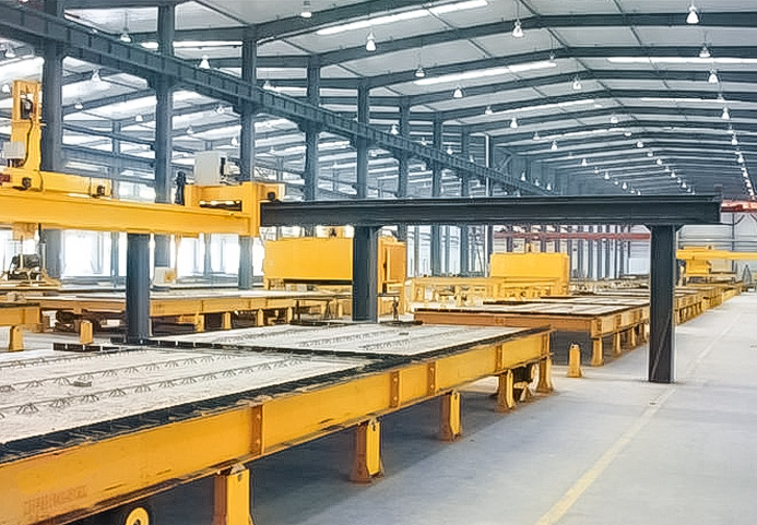 Precast Concrete Element Production Line with Pallets