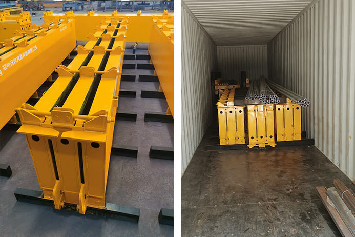 Boundary wall panel moulds, container loading